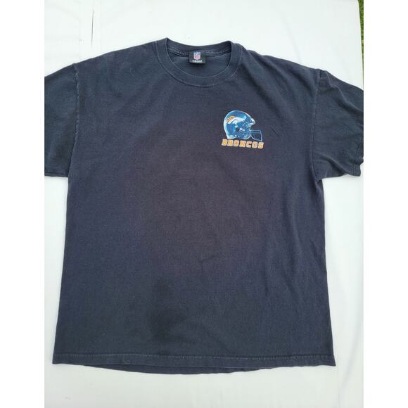 Denver Bronco NFL Apparel Sky Helmet Crew Neck Men's T-Shirt XL - Picture 2 of 6